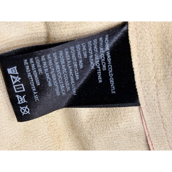 Anthropologie The Somerset Mini Dress Vegan Leather in Blush V-Neck Size S - Picture 9 of 10